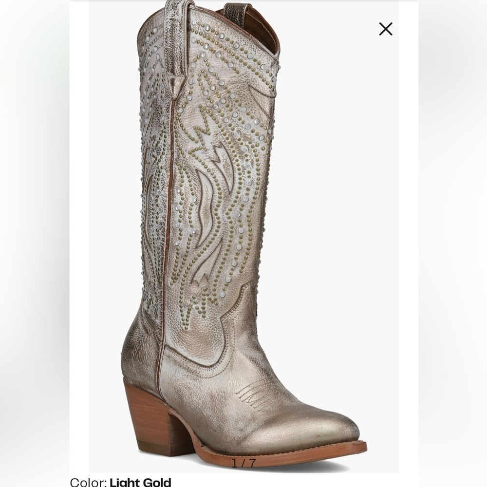Frye Shelby Studded Western Boot size 10 - Picture 2 of 9
